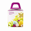 Коробка для кулича с окном "Фиолетово-белая, яйца" 15*15*18 см фото 4