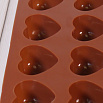 Форма силиконовая для шоколада "Сердечки" (с точкой) 20*10 см, 15 ячеек фото 3