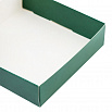 Коробка для печенья 12*12*3 см, зелёная с окном фото 3