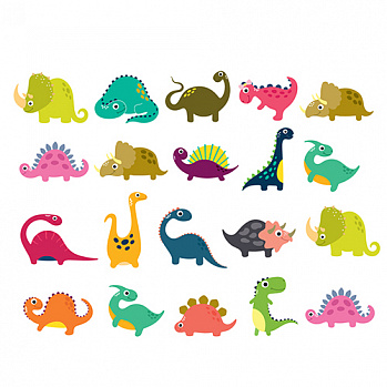 Динозаврики №2, картинки на вафельной бумаге