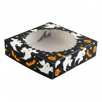 Коробка для печенья "Хэллоуин" с окном, 12*12*3 см