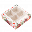 Коробка для 4 конфет "Новогодние сладости", с окном фото 4