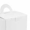 Коробка для 1 капкейка с окном и ручкой, белая фото 3