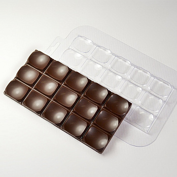 Форма для шоколада "Плитка Параболы", пластик