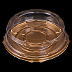 Контейнер для зефирных цветов круглый d 22 см h 6,5 см золотое дно фото 1