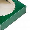 Коробка для печенья 12*12*3 см, зелёная с окном фото 4