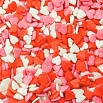 Посыпка кондитерская "Сердечки красно/бело/розовые мини" 4 мм, 0,75 кг фото 1