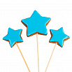 Топпер пряничный Звёзды синие, набор 3 шт фото 1