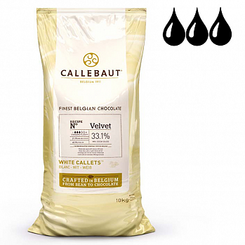 Шоколад Callebaut Velvet (Вельвет) Белый 32%, (мешок 10 кг) (W3-595) Годен до 01.11.2024