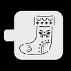 Трафарет "Рождественский носок-бантик", 12*12 см фото 1