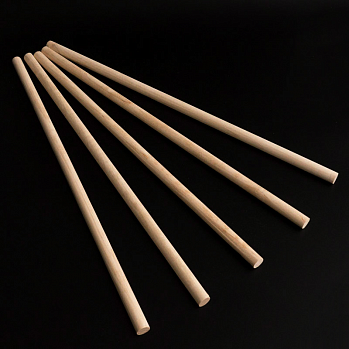 Палочки деревянные для укрепления ярусов, h=40 см, d=10 мм, 5 шт.