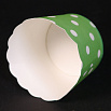 Бумажные стаканчики для кексов Зеленые в горох 50*45 мм, 50 шт фото 5