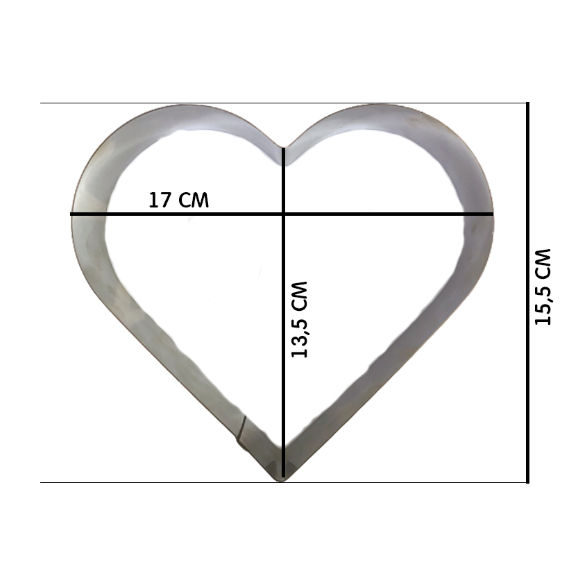 Форма металлическая Сердце для выпечки 21*19 см h=5 см с бесплатной доставкой по Москве