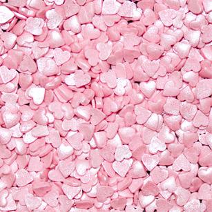 Кондитерская посыпка Сердца розовые перламутровые Мини 4 мм, 50 гр