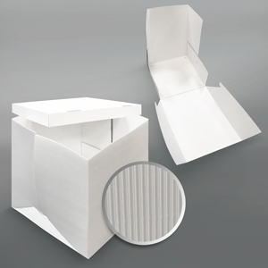 Коробка для торта картонная 50*50*70 см, белая