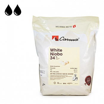 Шоколад Белый Carma Niobo 34%, 5 кг (CHW-O050NIBOE6-Z72)