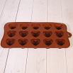 Форма силиконовая для шоколада "Сердце" (молния) 20*10 см, 15 ячеек фото 3