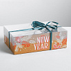 Коробка для 6 капкейков с прозрачной крышкой «Счастливого Нового года",16*23*7,5 см фото 1