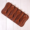 Форма силиконовая для шоколада "Ложки" (большая) 20*10 см, 6 ячеек фото 1