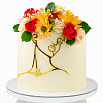 Топпер для торта Контур лица с декольте (золотой) фото 1
