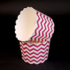 Бумажные стаканчики для кексов малиновые полоски 60*56 мм, 10 шт фото 5
