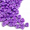 Посыпка кондитерская объёмная 3D Сердечки фиолетовые перламутровые, 50 гр фото 1