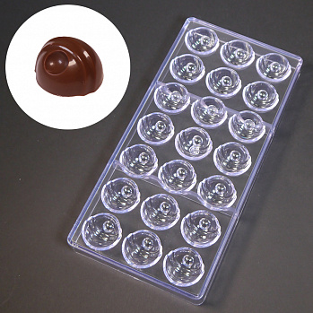 Форма для шоколада (поликарбонат) DOPPIA SFERA, Bake ware, 21 ячейка
