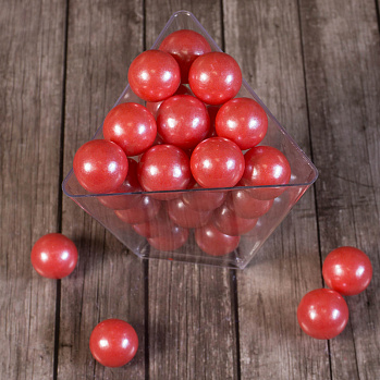 Сахарные шарики Красные перламутровые 12 мм New, 50 гр