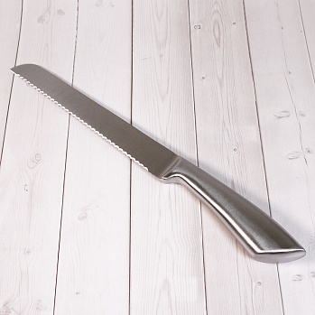 Нож для бисквита 20 см, металлическая ручка