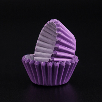 Капсулы бумажные для конфет Фиолетовые 30*23 мм, 20-25 шт
