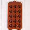 Форма силиконовая для шоколада "Сердцем к сердцу" 20*10,5 см, 15 ячеек фото 3