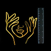 Топпер для торта Контур лица с руками (золотой) фото 3