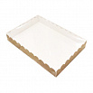 Коробка для печенья 23*30*3 см, Крафт с прозрачной крышкой, 50 шт фото 1
