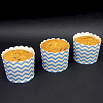 Бумажные стаканчики для кексов голубые полоски 60*56 мм, 10 шт фото 6