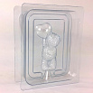 Форма 3D "Медвежонок стоит с шариком сердечком ", пластик фото 1