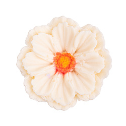 Фигурка из глазури Космея махровая белая 3Д, 20 г