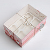 Коробка для 6 капкейков с прозрачной крышкой «Для тебя, мяу-мяу», 16*23*10 см фото 2