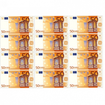 Евро малые, картинка на сахарной бумаге 20*30 см