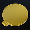 Подложка с держателем (сольерка) Круг 88 мм, золото/белый фото 2