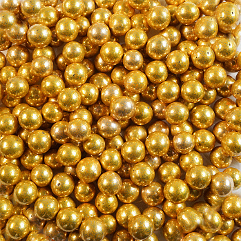 Сахарные шарики Золотые 7 мм, 1 кг (пакет)