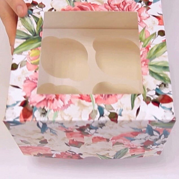 Коробки для десертов с цветочным декором