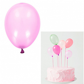 Шарик воздушный для торта (маленький 5 см), Розовый