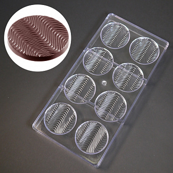 Форма для шоколада (поликарбонат) MEDAGLIONE, Bake ware, 8 ячеек