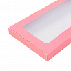 Коробка под шоколадку Розовая с окном 18*9*1,4 см фото 3