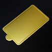 Подложка с держателем (сольерка) Прямоугольник 60*100 мм, золото/белое фото 2