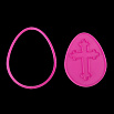 Вырубка "Яйцо" со штампом "Крест " , пластик, 8 см фото 5