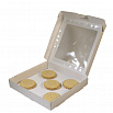 Коробка для печенья 19*19*3 см, Белая с окном фото 2