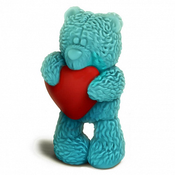Форма 3D "Медвежонок стоит с сердечком ", пластик