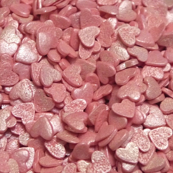 Посыпка кондитерская "Сердечки розовые" 7 мм, 0,75 кг