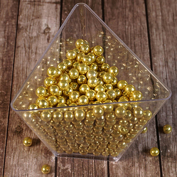 Сахарные шарики золотые 5 мм, 50 грамм